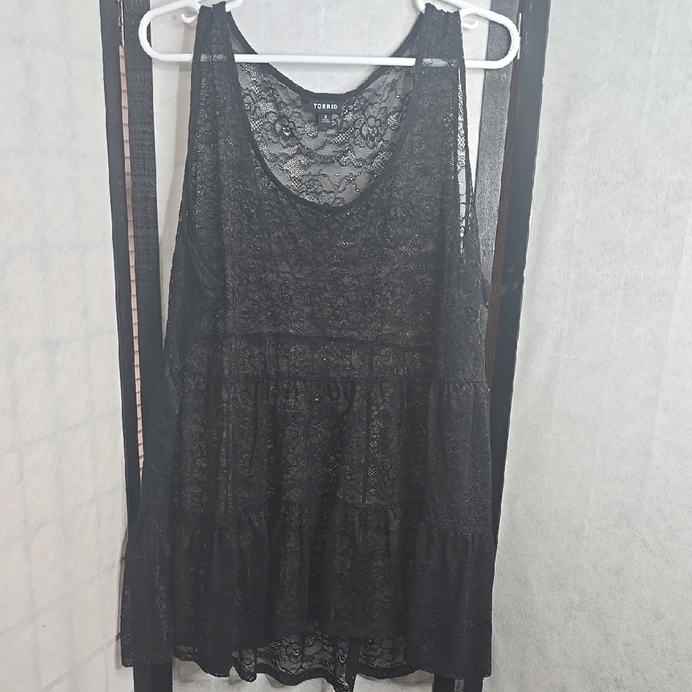 Black Lace Women's Top